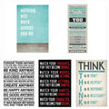 1pc Retro Print Wall Paper Motivational Classroom Art Silk Fabric Poster Decor