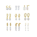 BGPE Pearl Earrings Wholesale 925 Sterling Silver 14K Gold Plated Cultured Freshwater Pearl Dangle Drop Earrings for Women Girl