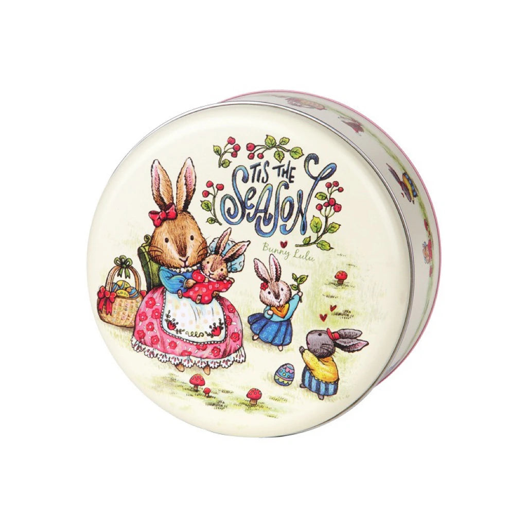 Easter Festival Lovely Pattern Empty Round Biscuits Candy Chocolate Storage Box Metal Cookie Tin Can