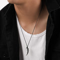 European and American Simple Style Vintage Wolf Tooth Pendant Adjustable Rope Necklace for Men Party Street Jewelry Accessories