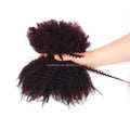 Factory Direct Kinky Curl Brazilian Virgin Human Hair Bulk 4C 99J Color Natural Afro Machine Double Weft KAMA MegaBDM