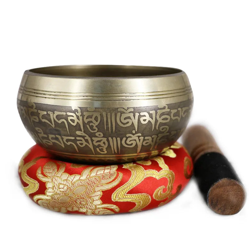 Wholesale Nepal Handmade Buddha Sound Bowl Tibet Singing Meditation Bowl Chanting Bowl Bronze Chime