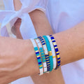 Fashion Boho Rainbow Miyuki Tila Bead Bracelet Handmade Stretch Enamel African Seed Bead Bracelets