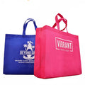 Long Handles Foldable Non Woven Fabric Clothes Oversize Wholesale Custom Tote Bag Non Woven Bag Lowest Price