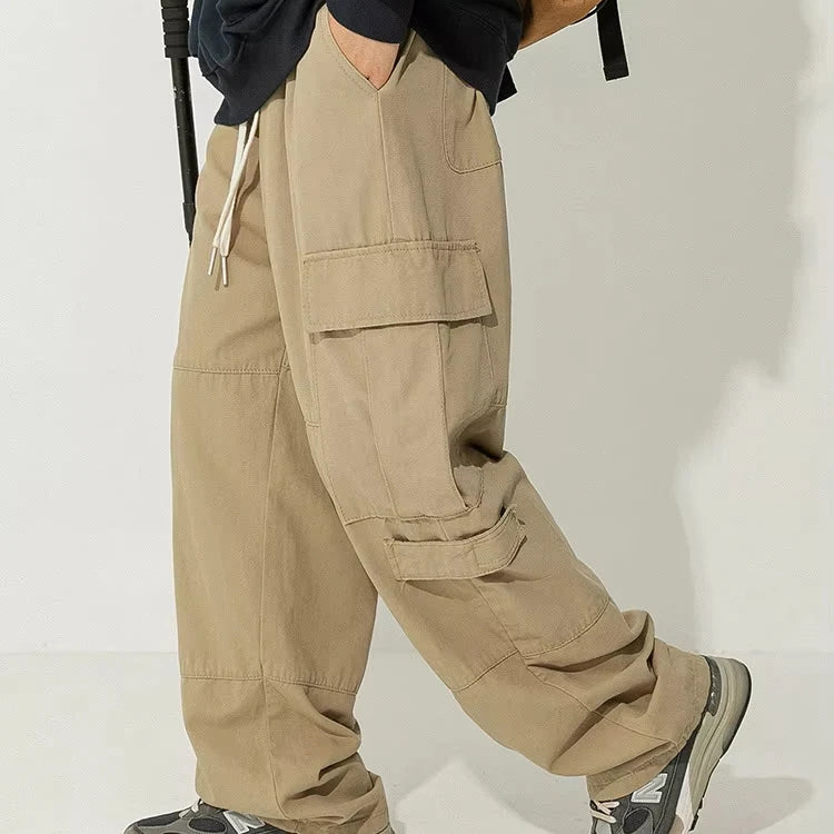 New Design Custom Men's Baggy Pant  Casual  Wear Wide Leg Loose Pants With Multi-Pockets Cargo Pant