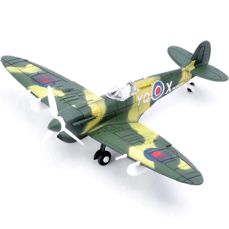 1:48 Plastic Plane Model Military Fighter Jet WW2 Spitfire Army Construction Kits Educational Toys for Kids Cheap Toys
