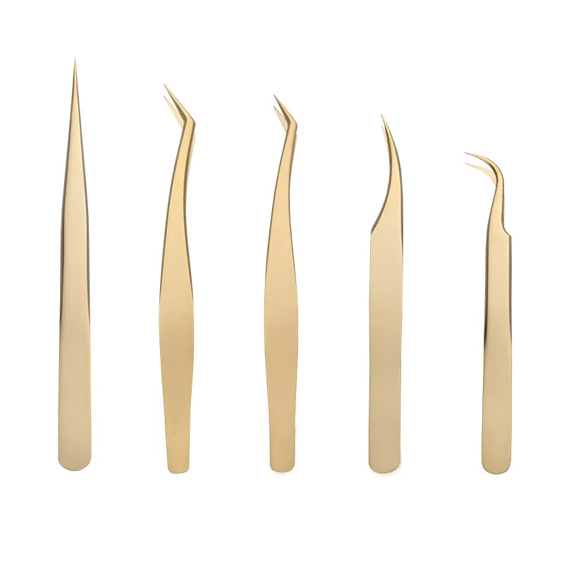 Wholesale Lash Supplies Eyelash Extension Stainless Steel Magnetic Free Slanted Tip Tweezers