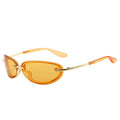 Candy Color Frameless Sunglasses Women Metal square Rimless Semi Metal Leg Retro Vintage Y2K Outdoor Cycling Sunglasses