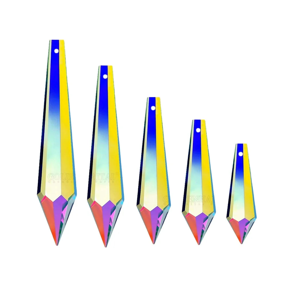AB Crystal Drop 38.55.63.76.89.100mm Curtain Parts Crown Hair Accessories Prism 7808