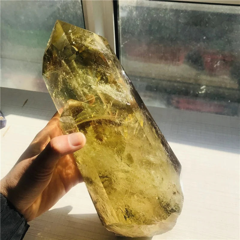 Wholesale Natural Healing Crystal Points Large Citrine Point Tower for Decoration