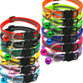 Wholesale Reflective Multi-colors Dog Cat Collar with Cat Shape Lock