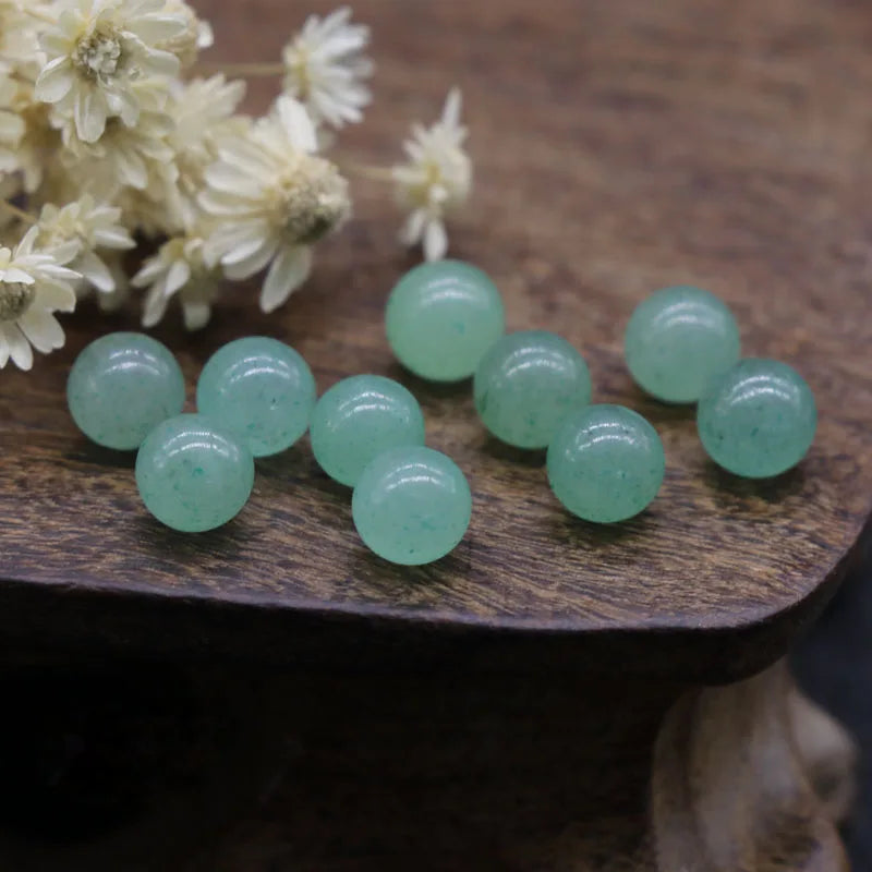 HZ Welcomed HZ Natural Green Agate Beads for Necklace Earring Decoration in Low Price