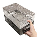 Modern Clear PP Storage Cube Plastic Bin Multifunctional Desktop Organizer for Home Use Foldable Design for Clothing Rectangle