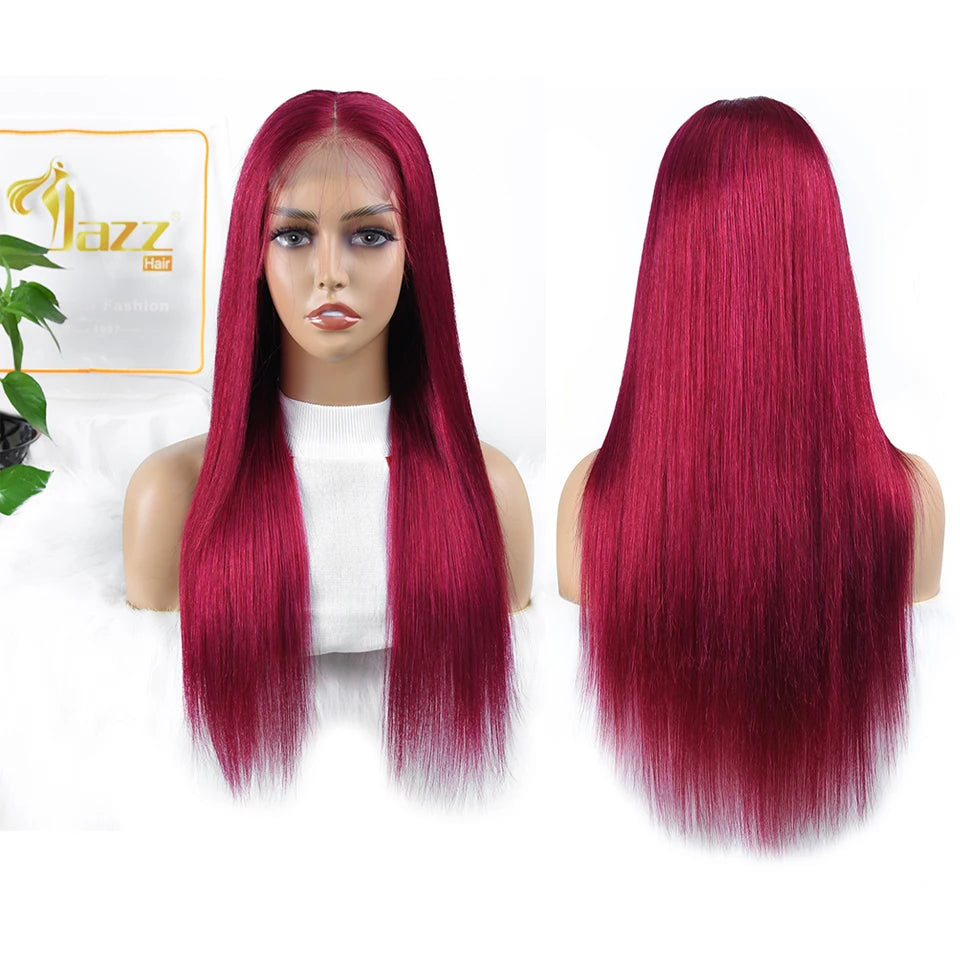 Hot Real Virgin Brazilian Wholesale 210% High Density Bone Straight Human Hair Toupee 4*4 Transparent Lace Frontal Wig for Women