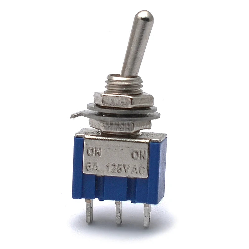 Two Way 3 Legs Mini Electric Guitar Humbucker Pickup Coil Split Selecting Switch AC 125V 6A ON/ON Blue