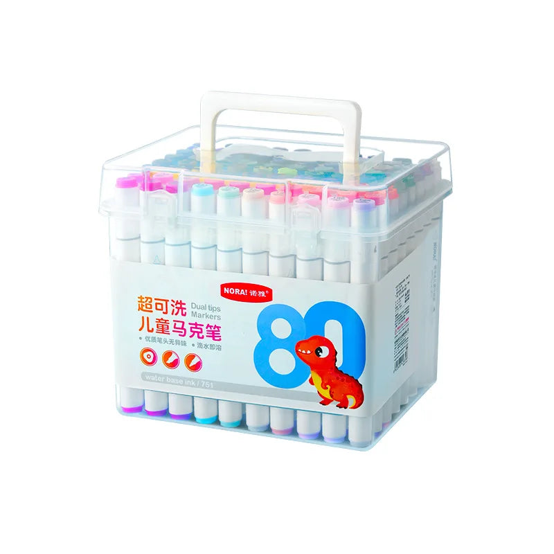 School Kids Art Drawing Stationery 12/24/36 Color Fine Dual Tip Markers Set