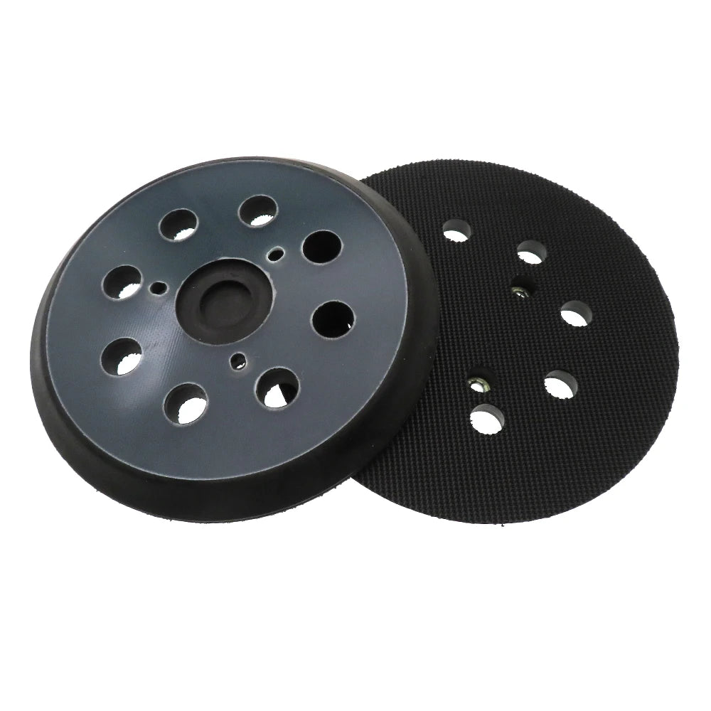5Inch 8 Holes Abrasive Backup Pads Replacement with 3 Bolts Hook and Loop Sanding Backing Pad for Sander Polishing Wood Metal MegaBDM