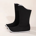 Women's Chinese Style Retro Solid Colour Boots Soft Bottom Comfortable Ladies Casual Shoes New Ladies Anti-slip Canvas Boots
