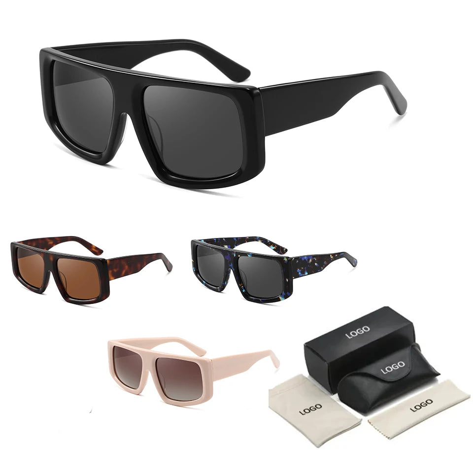 New Arrive Fashion Trendy Shades Luxury SUNGLASSES for Women Acetate Frame Custom Logo Polarized Sun Glasses
