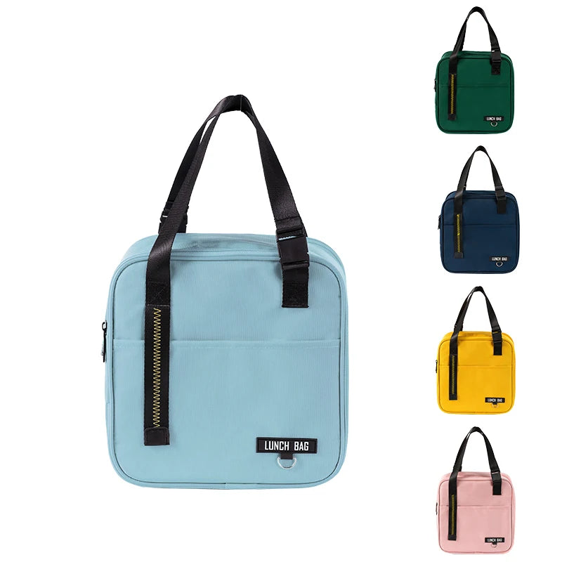 Compartment Fashion Insulation Bag Outdoor Travel Picnic Bag Foldable Lunch Bag for Student and Office Worker