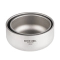 Titanium Outdoor Camping Picnic Accessories Bowl Cookware Full Anti-scald Double Bowl Titanium Cup