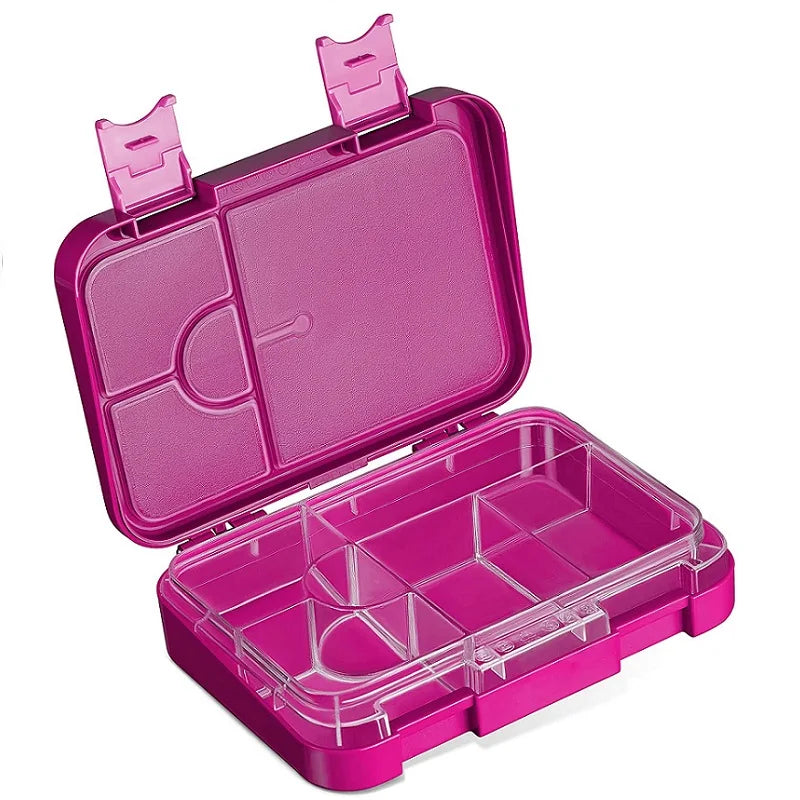 European Design Fresh-keeping Kids Plastic Bento Lunch Box Microwave 6 Compartment Lunch Boxes