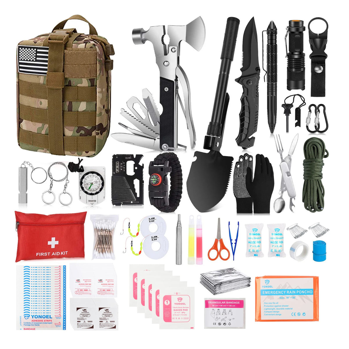 Custom OEM&ODM Manufacturer Outdoor Medical Supplies Kit Emergency Survival Kit for Travel Camping Hiking