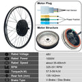 48V 1000W Electric Bike Motor Wheel Rear Wheel  LCD Electric Bicycle Part 500w Front Wheel