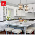 Custom-Made American Style Solid Wood Kitchen Cabinets by AllandCabinet Factory | Two-Tone Design Factory Price Furniture