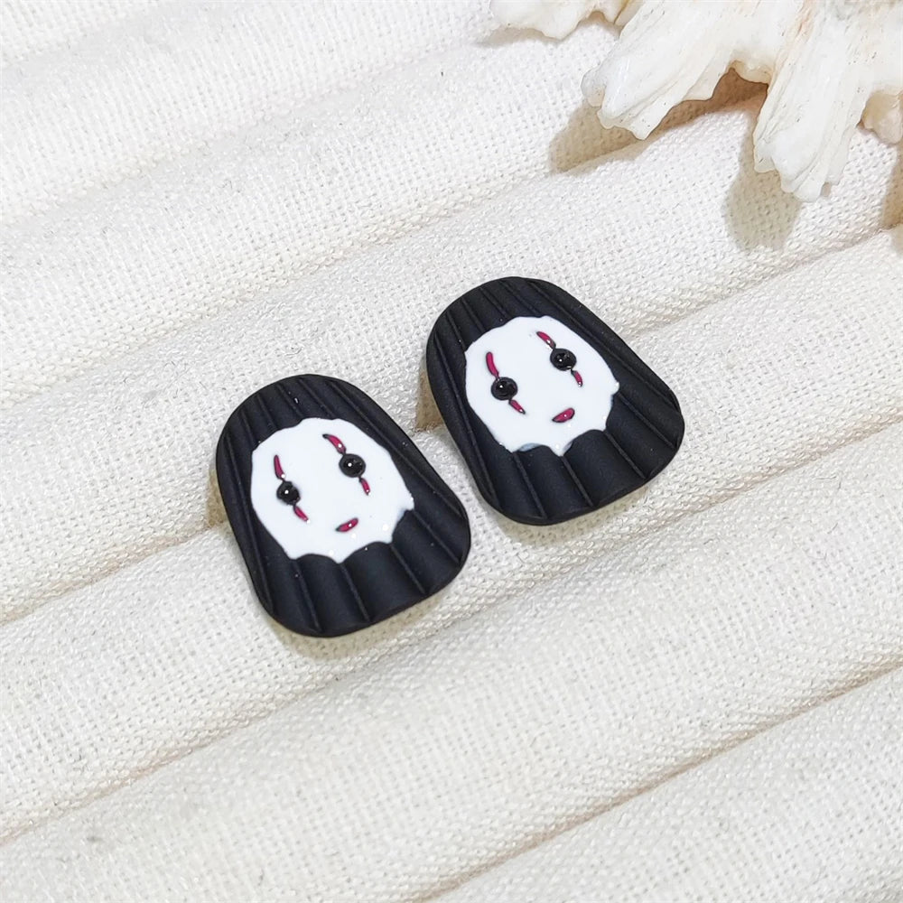 Wholesale Cheap Price Children Jewelry Gifts Cute No Face Man Stud Earrings Cartoon Kaonashi Earrings for Women Jewellery Gifts