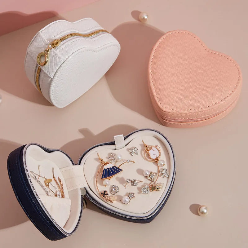Hot Selling Small Travel Jewelry Box Organizer Display Case for Girls Women Gift Rings Earrings Necklaces Storage