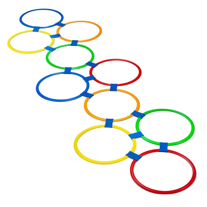 ZJFIT Children's Sport Training Set-Agility Rings & Quick Loops Fitness Circle for Hopscotch & Jump Soccer Training Equipment
