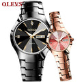 OLEVS 8697 Authentic Waterproof Watch Fashion Korean Couple Watch Tungsten Steel Casual Quartz Male Female Watch