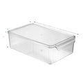 Fresh Food Lunch Box & Tissue Container Set Rectangle Plastic with Sealed Lid for Refrigerator Storage