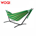 WOQI Portable Double Cotton Hammock Effortlessly Set-Up with Long Service Life Provides Optimal Comfort