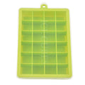 Hot Selling 24 Grids Silicone Ice Tray Eco-Friendly Food Grade Square Shape Ice Cube Mold with Cover