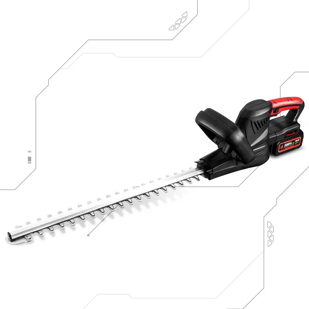 1500W Brushless Motor Cordless Dual Knife Hedge Trimmer Electric Household Pruning Saw Rechargeable DIY