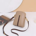 Women Small Phone Bag Genuine Cow Leather Fashion Purse Lady Crossbody Shoulder Sling Bags Contrasting Color