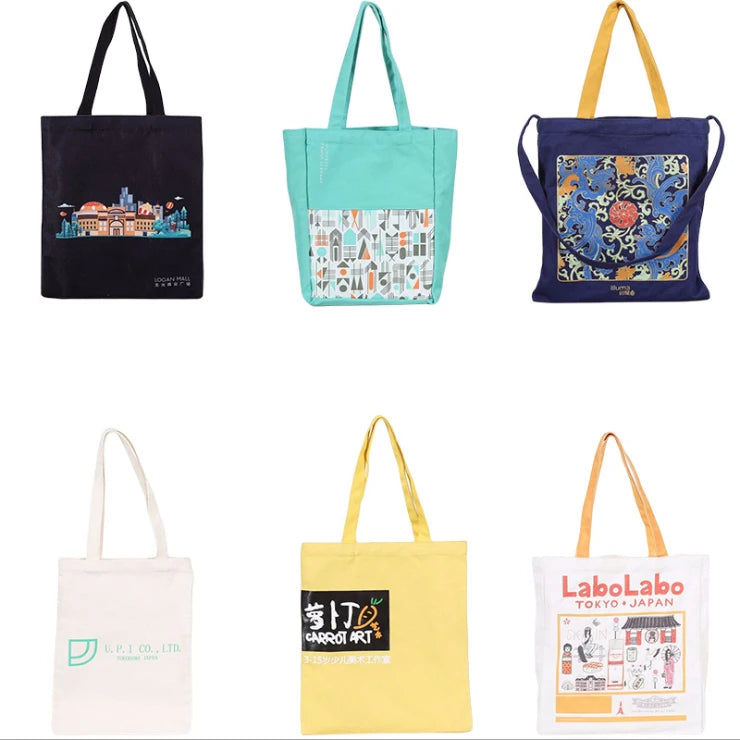 2020 Free Sample Wholesale Eco-friendly Cotton Tote Bag Blank Custom Print Shopping Canvas Tote Bag