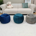 Bailey Customized Ottoman Extra Large Round Various Colors Velvet  Soft Footstool Storage Toys Ottomans