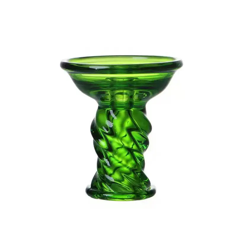 Wholesale Green Mirrored Glass Hookah Shisha Bowl Chicha Narguile Tobacco Accessory for Smoking