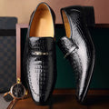 Alligator PU Leather Shoes for Men Large Size Low Top Men's Casual Shoes Embossed PU Leather Shoes