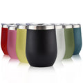 12oz Double Wall Vacuum Insulated Thermo Glass Travel Mug Stainless Steel Wine Tumbler Egg Water Beer Tea Back School Gifts
