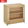 Large Bamboo Bread Box with Cutting Board for Kitchen Bread Storage Container with Clear Windows.