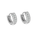 Paved CZ Earrings 925 Sterling Silver Round Circle Zirconia Gold Plated Luxury Earring for Women Wholesale Fine Jewelry