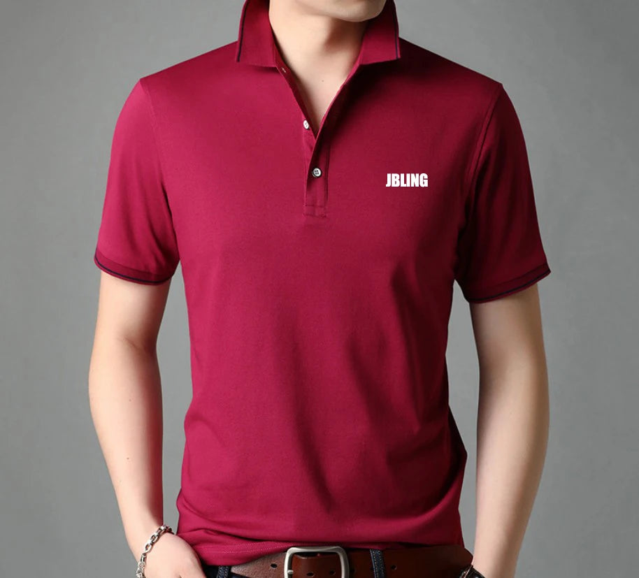 Embroidery  Men's Cotton Short Sleeve Polo Shirts