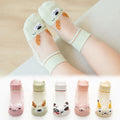Wholesale Summer Cute Animal Breathable Mesh Socks Newborn Baby Kids Cotton Thin Sheer Ankle Socks Set