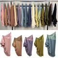 2023 Latest Cotton Hijab Designs Islamic Ruffles Scarf Chiffon 2-Layer Turban Hijab for Muslim Women
