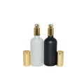 Round Cosmetic Packaging 15ml 20ml 30ml 50ml 100ml Clear Frosted Perfume Glass Spray Bottle With Gold Hollow Cap