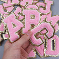 Wholesale Custom Embroidery Patch Letter DIY Iron on Hoodie Rainbow Color Chenille Patches